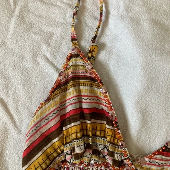 Solitaire Multicolor Striped and Patterned Mini Dress - Picture 2 of 4